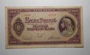 Stary banknot Węgry 100 Pengo