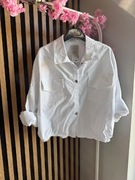 Biała koszula  jeansowa Hit 