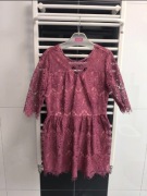 Koronkowa sukienka rozkloszowana krótki rękaw koronką Reserved rozmiar XL 