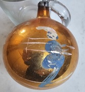 Duża Bombka. Choinkowa z Czasów PRL. Narciarz