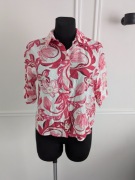 koszula z krótkim rękawem zapinane na guziki z kołnierzykiem, wiskoza