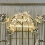 Napis LED na wesele A wszystko to bo Ciebie kocham neon ślubny