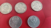 Zestaw 1 rubli okolicznościowe ZSRR 5 sztuk
