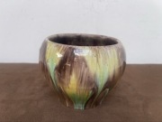 Łowicz Ceramiczny Wazon Dekoracyjny z Prl Sygnowany
