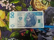 Banknot 50 ciekawy numer BL8889555