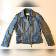 BIBA Czarna, skórzana, sportowa kurtka 44