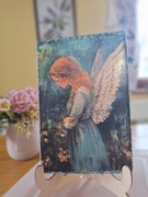 Anioł na desce -obrazek ścienny. 