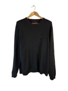 Sweter Tommy Hilfiger czarny z logiem XL