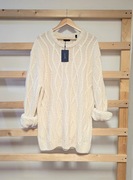 3XL oversiz GANT wełna kremowy sweter sukienka  
