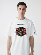 Koszulka męska Watermelon Biała Regular – Streetwear / Casual – Nowa