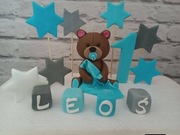 Figurka miś z masy cukrowej Seracino ręcznie robiony 