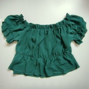 SHEIN Ciemno zielony top na ramiona 3XL na gumce