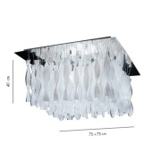 Lampa Sufitowa Plafon Glamour Inspiracja AXOLIGHT model AURA (opis)