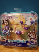 Laleczka Enchantimals z rodzinką strusi 