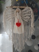 Anioł aniołek stróż makrama handmade pamiątka