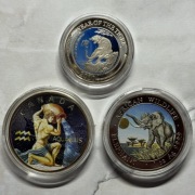 Zestaw 3 Monet Somalijski Słoń Niue Lunar rok Tygrysa Kanada 5 Dol. Wodnik