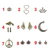 Zestaw zawieszek charmsy do bransoletek Symbole i Zwierzęta 26 szt