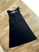 Czarna klasyczna trapezowa sukienka H&M