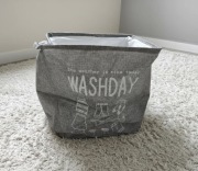 kosz/pojemnik na pranie do łazienki składany szary