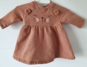 sukienka george 56/62 ocieplana dresowa miś