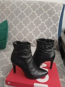 Botki skórzane czarne roz 36