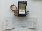 Kruk pierścionek JEDYNY złoto, brylant 0,24ct r.13 