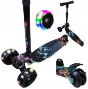 Hulajnoga trójkołowa Leopard, kauczukowe koła, składana, do 50 kg