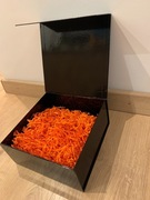 Eleganckie pudełko zamykane na magnes czarne 225 x 225 x 105