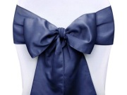 SZARFA na krzesła satynowa ŚLUB WESELE kokarda GRANAT x50 sztuk