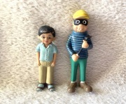 Figurki z bajki Pippi Pończoszanka Dunder-Karlsson i Tommy Settergren