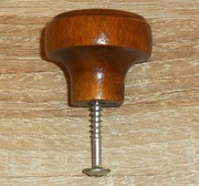 Uchwyt meblowy, gałka drewniana, kolor orzech NOWA