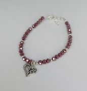 Bransoletka handmade z połyskujących koralików