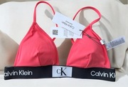 CALVIN KLEIN BIKINI GÓRA CALYPSO STRÓJ KĄPIELOWY KORAL TRÓJKĄTNE