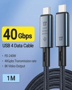 Kabel USB 4.0 USB-C Thunderbolt 40Gb/s 240W 8K@60Hz 1m