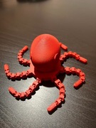 Ośmiornica 3D z Ruchomymi Mackami i Obracającą Się Głową