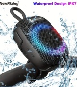 Głośnik rowerowy NewRixing NR-195 BT 5.3 MicroSD IPX7 RGB TWS Czarny