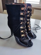 Czarne szpilki botki r.36