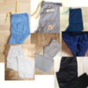 Spodnie medyczne paka zestaw 10 par scrubs XS/S/M unisex różne