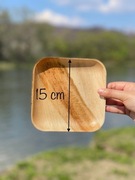 Ekologiczne talerze z liści palmowych,15 cm,10 szt