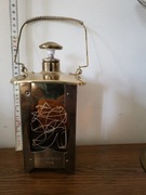 Piękna karafka z pozytywką, szkło i metal, vintage