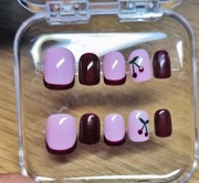 Zestaw Press On Nails Rękodzieło - Wisienki french. Rozmiar M