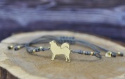 Alaskan malamute - bransoletka z psem, srebro 925