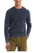 męski sweter LMS MEN'S WEAR z motywem kotwicy ciemno zielony 