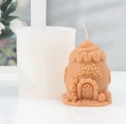 Kształt JAJKA DOMEK Z KRÓLIKIEM forma 8.6*8*7.5 do Odlewów Świec Gipsu 