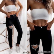 Spodnie jeansowe czarne rozmiar s