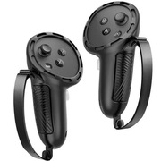 Pokrowce silikonowe na kontrolery VR + uchwyty do Meta Quest 3/3S (Czarne)