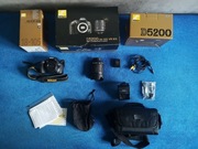 Nikon D5200 +Nikkor 18-105 VR Zadbany zestaw z dodatkami Oryginalne pudełko