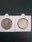 Szwajcaria 5 franków 1933 i 1935 rok srebrne monety.