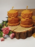 Świeca sowa z wosku pszczelego Pasieka Pod Borem