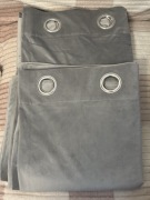 Zasłona welurowa Tony szara 140 x 280 cm Inspire zestaw 2szt